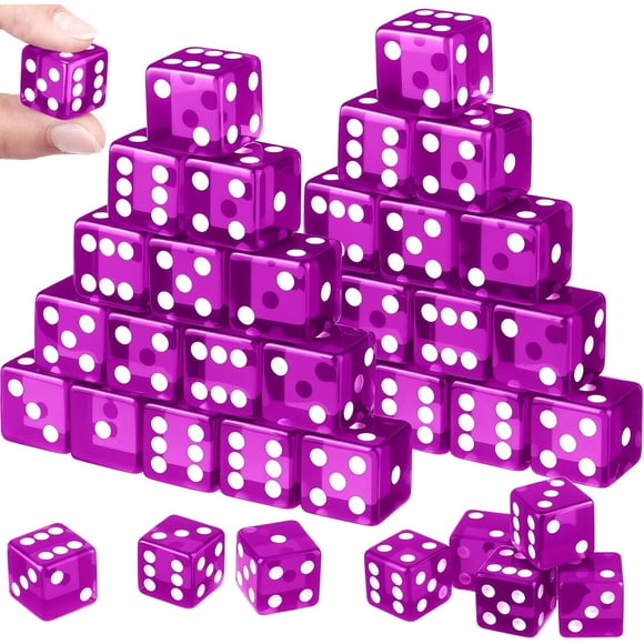 Dados Casino Seenelling 19mm Acrílico Violeta x36 D6