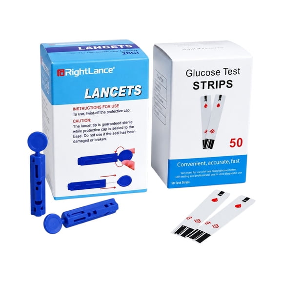 50 Tiras Reactivas Glucosa Glicemia + Caja 50 Lancetas