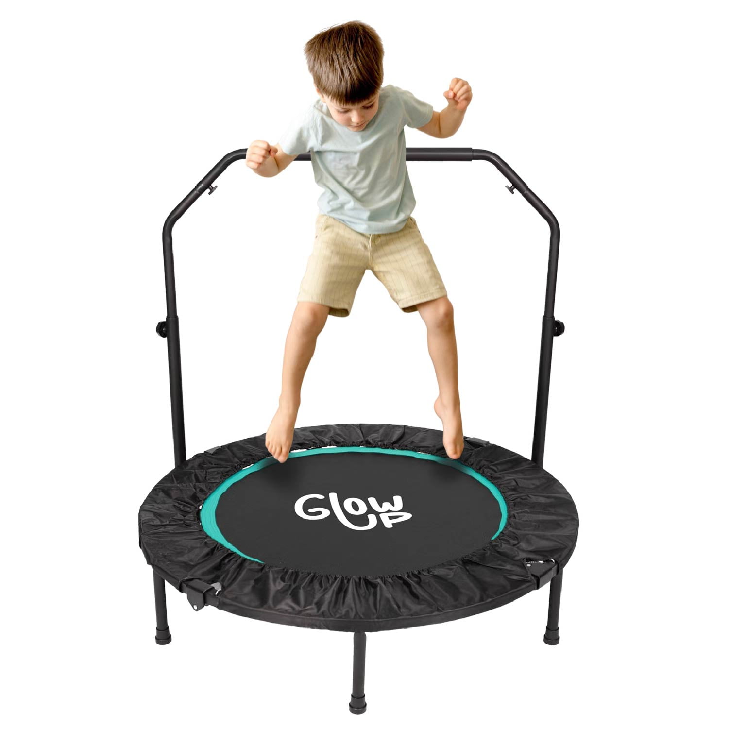 Mini Trampolín 4 Ft 1.2mt Aeróbico Fitness Yoga Y Juegos Glowup