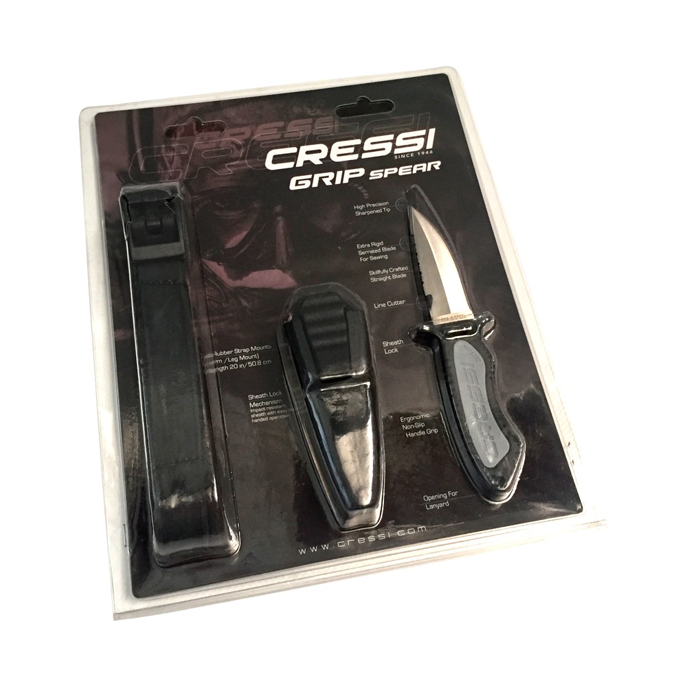 Cressi - Cuchillo Tactico De Buceo Grip Spear