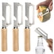thumbnail image 1 of Pelador mano 2 pack ultra afilado acero mango madera abridor botellas, 1 of 7