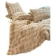 thumbnail image 2 of Cobertor Imitacion De Piel De Conejo Con Chiporro Beige 2 Plazas, 2 of 3