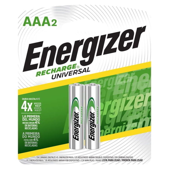 Pila Recargable Recharge Universal AAA Gris