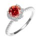 thumbnail image 1 of Anillos de Moissanita de Oro Blanco de 18K de 1 Quilate para Mujer Regalo Color D Claridad VVS1 Anillos de Diamante Anillo de Plata de Ley Joyería Anillos de Compromiso de Moissanita con Certificado, 1 of 8
