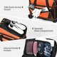 thumbnail image 2 of Bolso de Bowling GoHimal Doble Roller para 2 Bolas con Compartimento para Zapatos, 2 of 7