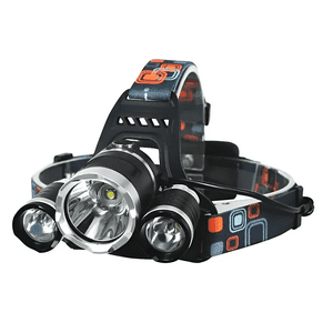 Genérico - Linterna Frontal Recargable Cintillo Minero Led Cree 120Lm Blanco Negro