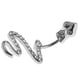 thumbnail image 3 of 14G ombligo anillos de acero inoxidable anillo del ombligo Barbell joyería serpiente -2, 3 of 5