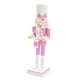 thumbnail image 3 of Figura De Cascanueces, Estatua Rosa De 10 Pulgadas Para Diseño De Escena De árbol De Navidad, Baterista De Fiesta, 3 of 3