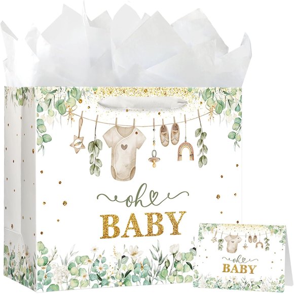 Bolsa de regalo para bebé Yusenguan 13 x 10,2 x 5 pulgadas