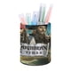 thumbnail image 1 of Piratas del Caribe-theme Cylinder Pen Holder Pencil Organizer with Flannel Lining PVC Leather Material Cardboard Base for study work 10*8CM, 1 of 6