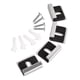 thumbnail image 5 of 4 Piezas Clips De Espejo De Acero Inoxidable Clips De Retención Pesados Para Montaje En Pared Negro Plata S, 5 of 5
