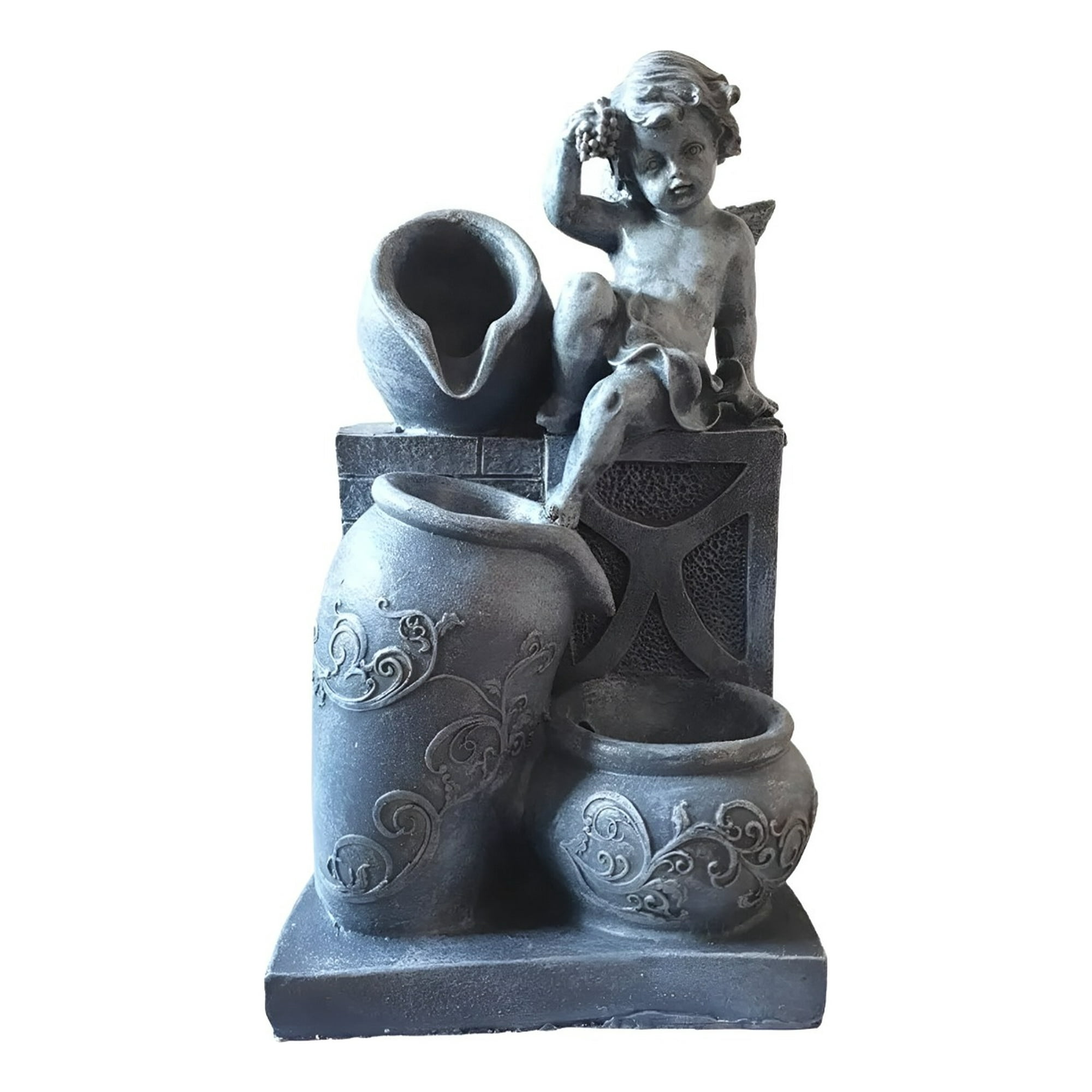 Genérico - Fuente De Agua 3 Cantaros Ángel Decorativa Led Jhn