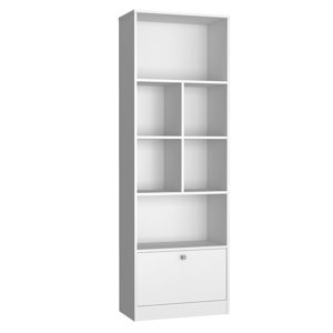 Df Home - Librero Bali 4 Niveles Con Puerta Blanco B37.038