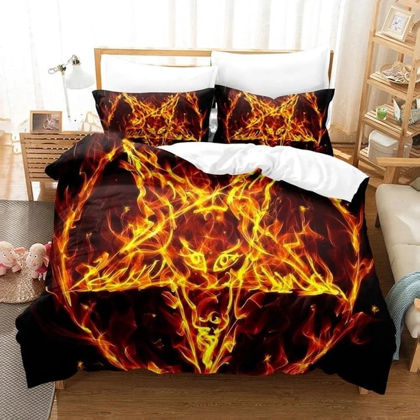 ed Dark Satanic Bedding Set Pillowcase Duvet Cover Full Adult Kids Bedclothes Quilt Cover Bed Sheets