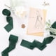 thumbnail image 2 of Xiao Hua Cintas, paquete de 4 cintas de gasa (verde oscuro) - 4 cm x 5 yardas, cinta con borde deshilachado, ideal para envolver regalos, bodas, manualidades., 2 of 3