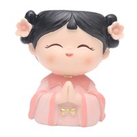 Magideal - Macetero De Cabeza, Maceta De Escritorio, Estatuilla De Niña, Regalo Diy, Manualidades Decorativas, Maceta De Resina, Maceta Bonita Para Patio Al Aire Rosa