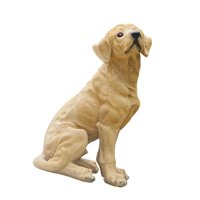 Magideal - Estatua De Perro, Decoración Artística De Jardín, Bonita Figura Decorativa, Adorno De Escritorio Para Estantería De Césped, Regalo Para Interiores Y E Amarillo