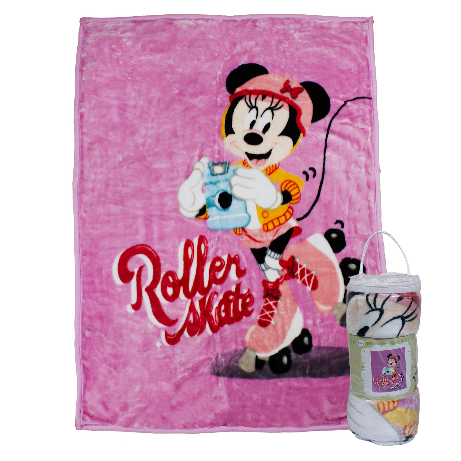 Frazada Ultra Soft Minnie Roller 110X140Cm Rosado Disney