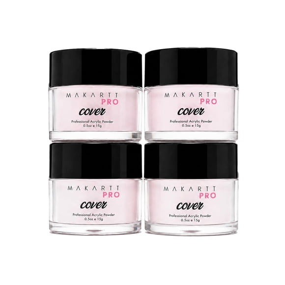 MakarttPro Pink Essentials Set de Polvo Acrílico 0.5 oz, 4 colores