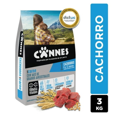 Alimento Seco Cachorro Carne Y Cereales Bolsa 3 Kg Cannes
