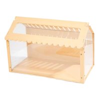 Magideal - Casa De Hámster, Zona De Anidación, Hábitat, Juguete De Ejercicio, Juguete De Exploración, Fácil De Montar, Juguete De Juego, Zona De Juegos De Madera 60X32X38Cm