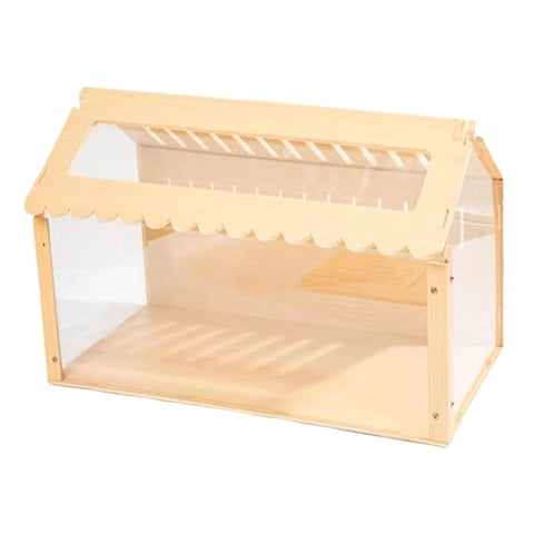 Magideal - Casa De Hámster, Zona De Anidación, Hábitat, Juguete De Ejercicio, Juguete De Exploración, Fácil De Montar, Juguete De Juego, Zona De Juegos De Madera 60X32X38Cm