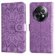 thumbnail image 2 of Funda tipo cartera FOXDOCK para Realme 13 Plus 5G , diseño girasol en relieve, cuero PU, cierre magnético, soporte y tarjetero, 2 of 5