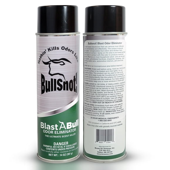 Eliminador de olores BullsNot Blast para coche y hogar