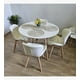 thumbnail image 1 of Comedor Mesa Eames Melamina Blanco 100cm + 4 Sillas Mariposa Wood Beige, 1 of 3