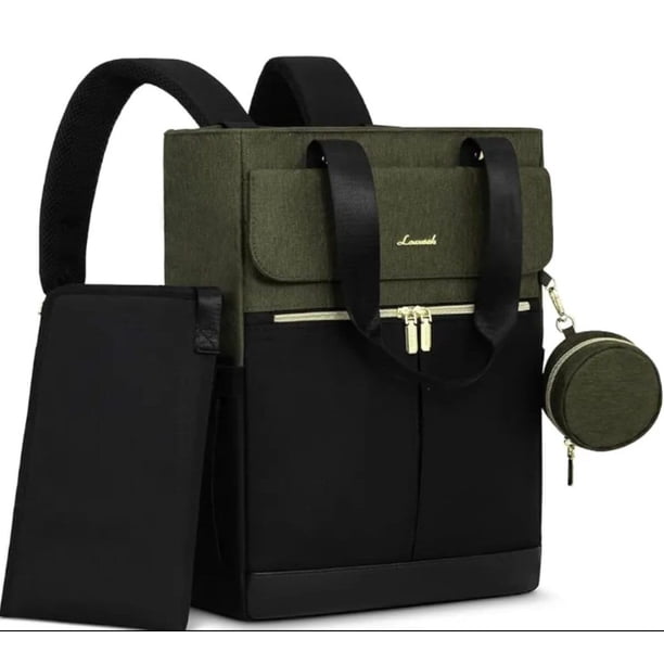 Bolso Maternal Eva - 2 en 1 Mochila y Bandolera - Verde Oliva