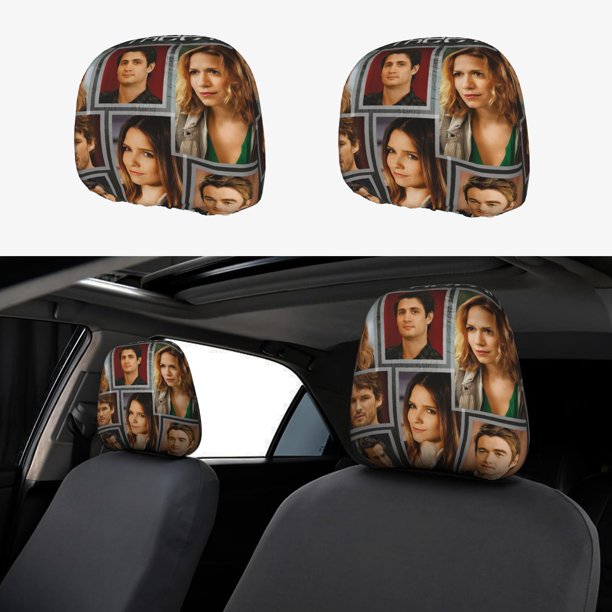 Tree Hill Funda Protectora Universal Para Reposacabezas De Coche Funda Elástica Para Reposacabezas De Asiento De Auto Funda De Tela Antipolvo Accesorios De Interior 2 Piezas