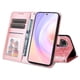 thumbnail image 2 of Funda tipo cartera FOXDOCK para Huawei Nova 9 SE , diseño girasol en relieve, cuero PU, cierre magnético, soporte y tarjetero, 2 of 5