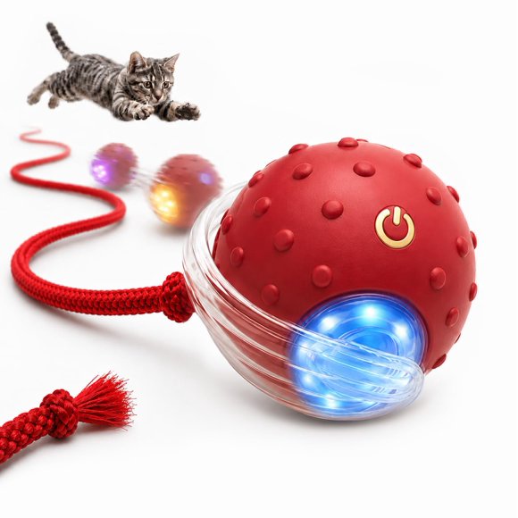 Outdoll Pelota Rodante Interactiva, Juguete Automático para Gatos Activado por Movimiento
