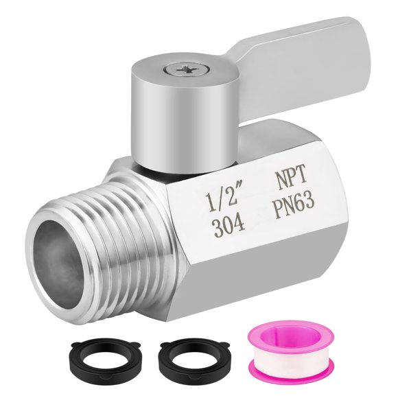 Válvula de cierre de ducha Kruuvax 304 de acero inoxidable 1/2 NPT