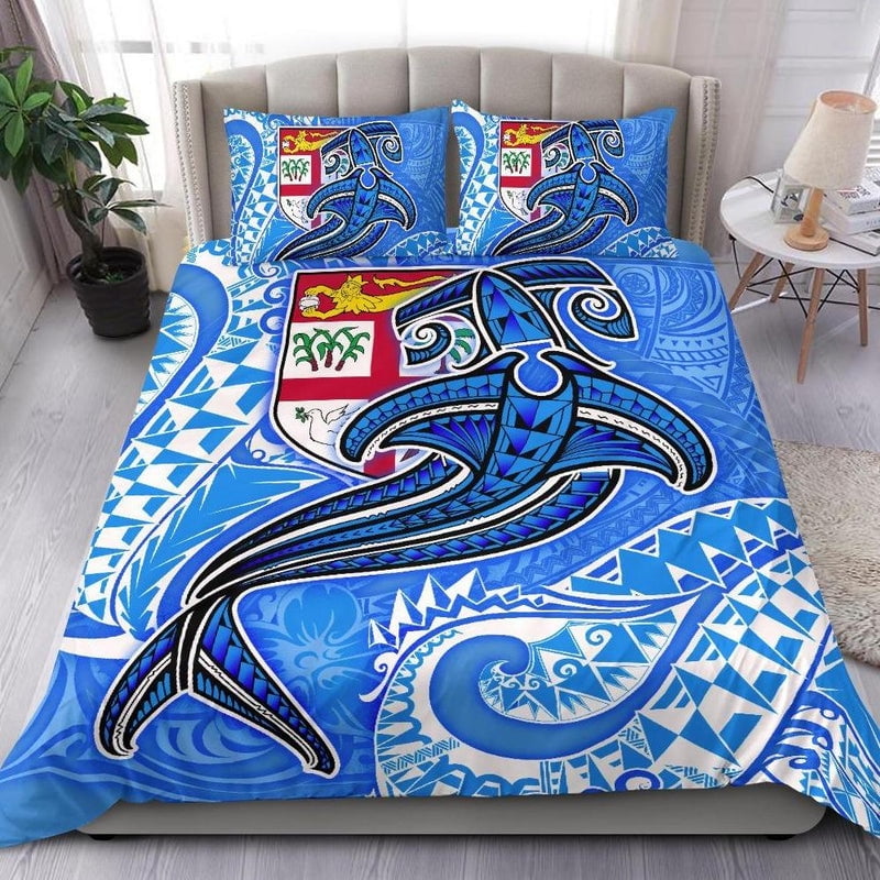 Milsleep - Juego De Cama Fiyi - Tiburón Azul Tatuaje Polinesio