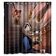 thumbnail image 1 of Cortina de ducha con diseño de conejo Judy de Zootopia, juego de cortina de baño con ganchos, tamaño 66 x 72 pulgadas, 1 of 3