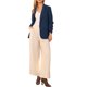 thumbnail image 2 of INSPIRE CHIC Blazers de pana para mujeres elegantes y casuales con un botón, solapa, manga larga, chaquetas de traje de oficina con bolsillos M Azul Marino, 2 of 6
