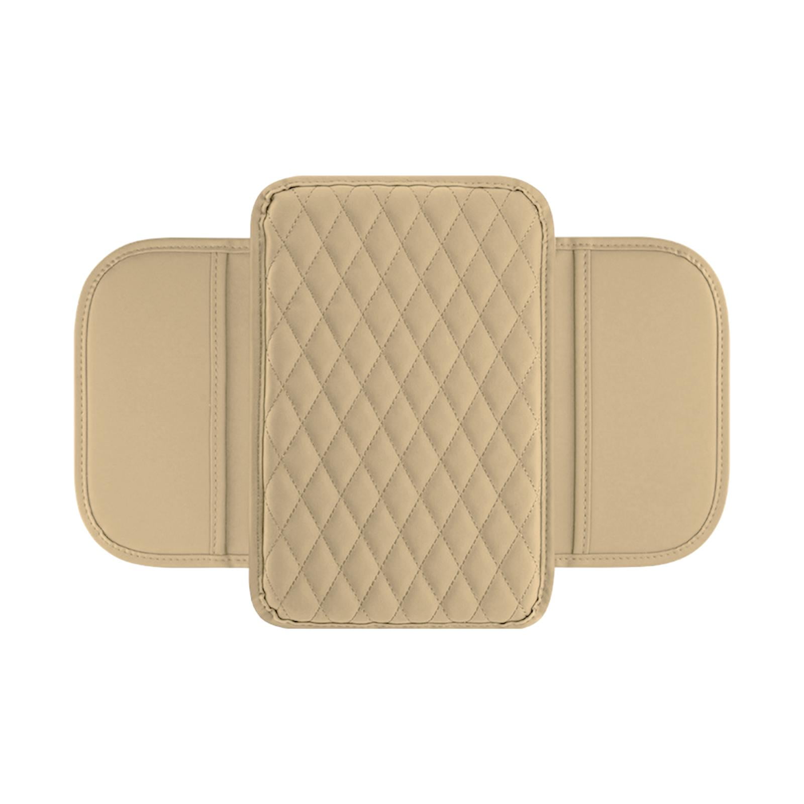 Magideal - Generic Cojín Para Reposabrazos De Coche, Reposabrazos, Funda Para Caja De Asiento, Cojín Para Consola Central De Coche Antiarañazos, Cojín Para Coche Beige