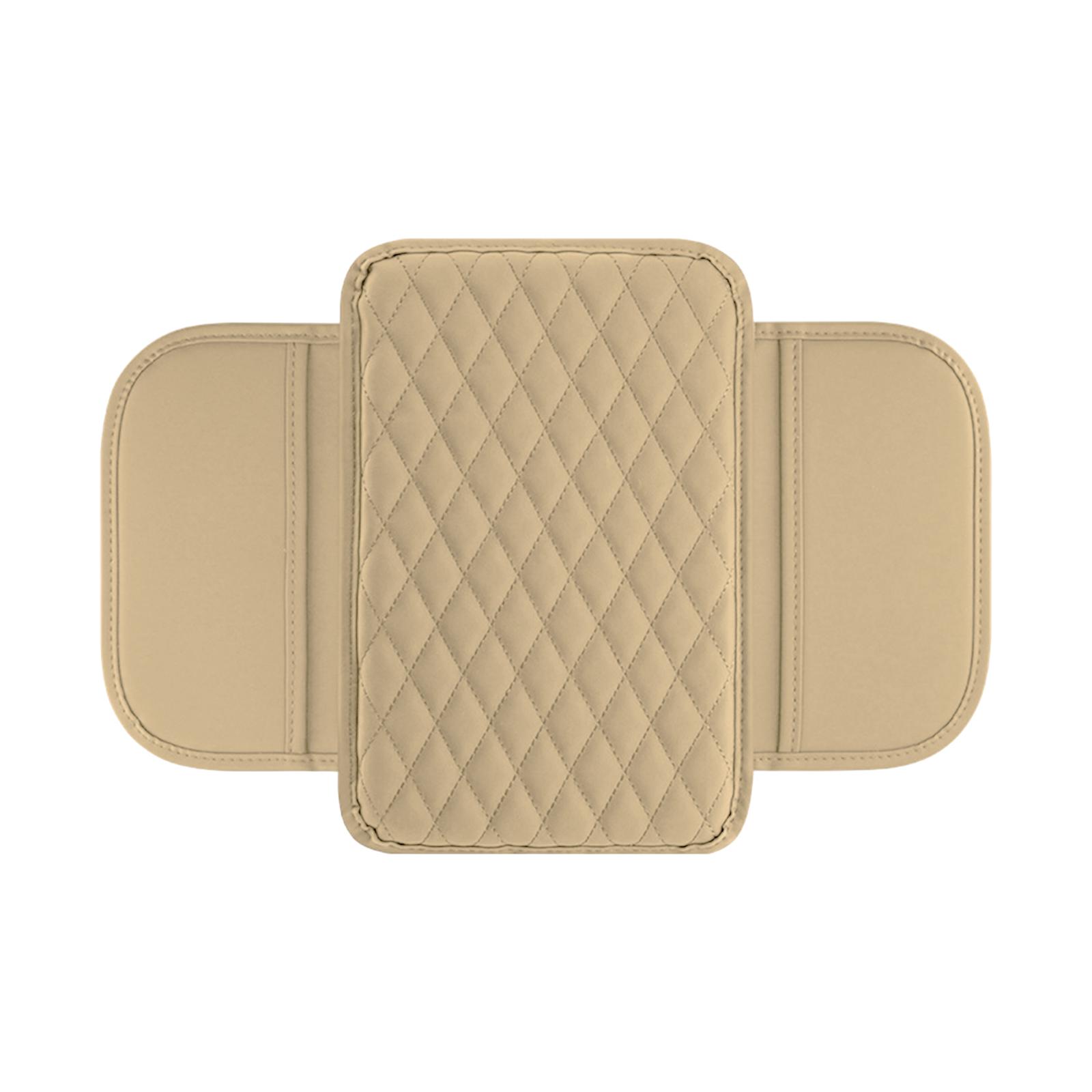 Magideal - Generic Cojín Para Reposabrazos De Coche, Reposabrazos, Funda Para Caja De Asiento, Cojín Para Consola Central De Coche Antiarañazos, Cojín Para Coche Beige