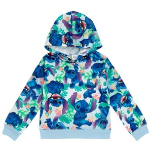 Sudadera Con Capucha Disney Lilo & Stitch Para Niñas Grandes, Forro Polar Azul De 10 A 12 Años