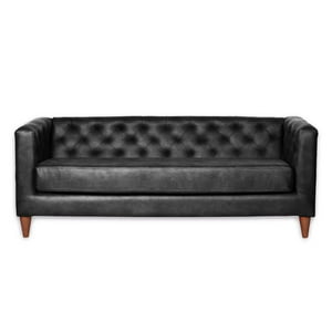 Latam Home - Sofa Brescia 3 C Cuero Kentucky Negro
