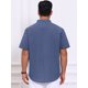 thumbnail image 3 of INSPIRE CHIC Regreso a Clases Camisa Henley para Hombre Cuello Mao Manga Corta Camisa de Lino 3XL Azul, 3 of 5