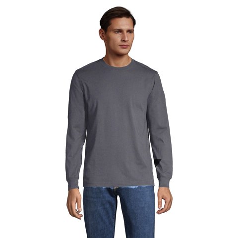 90 Grados - Polera Polo Unisex Manga Larga, 100% Algodón Gris