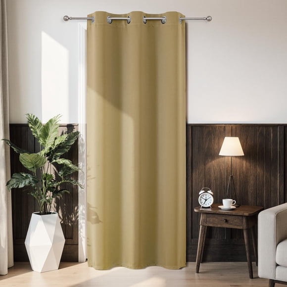 Cortina Joydeco Opaca con Ojal Beige 102x198 cm, 1 Panel