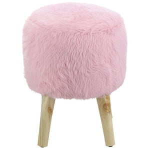 Máxima Design - Pouf Bird Rosado Piel Sintética 35X35X45 Cm