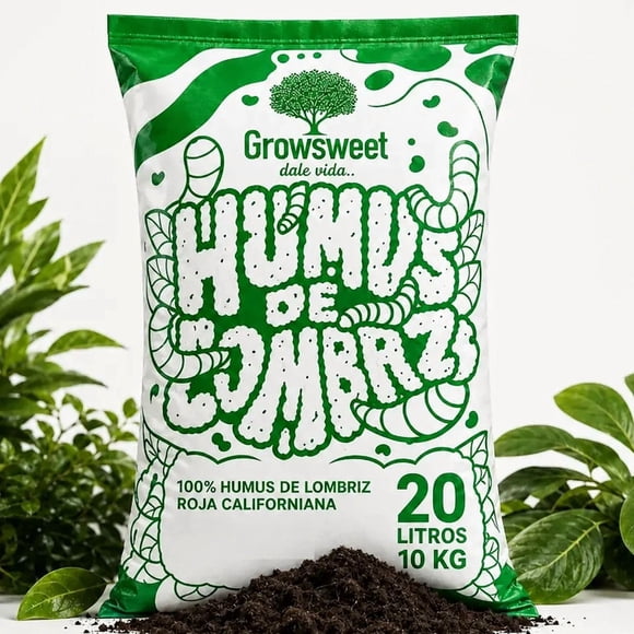 Kit Humus de Lombriz 20 Litros + Enraizante 1 Litro + Vegetativo 1 Litro