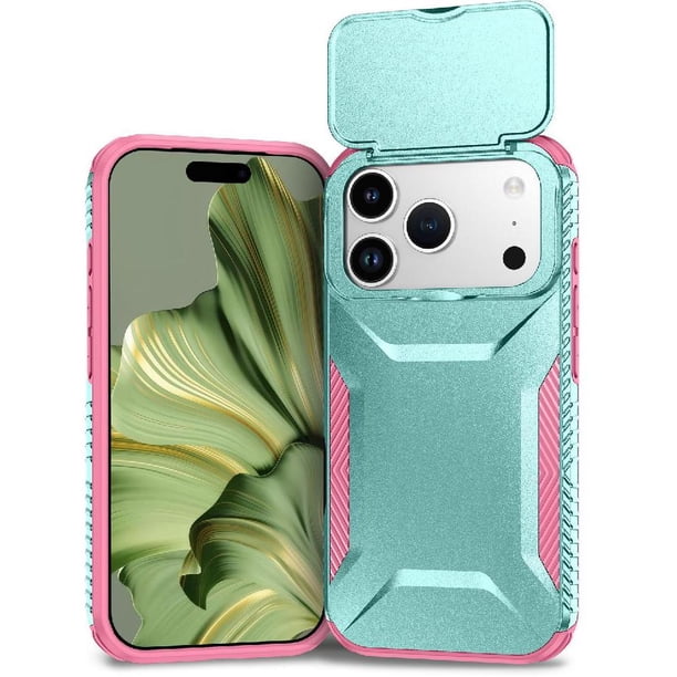 Funda Resistente para iPhone 17 Pro Max con Tapa Deslizante y Protección Militar Verde