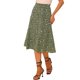 thumbnail image 4 of INSPIRE CHIC Faldas Midi de Mujer Cintura Elástica Campesina A-Line Faldas Florales Ditsy Verde Militar XL, 4 of 6
