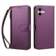 thumbnail image 1 of Funda Tipo Billetera para iphone16 con Soporte y Bolsillo con Cierre Violeta intenso, 1 of 1