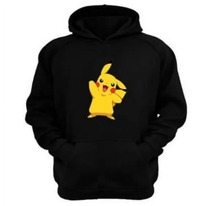 Genérico - Polerón Canguro Pikachú Negro Talla Xl Unisex